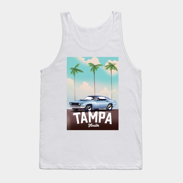 Tampa Florida Auto travel poster Tank Top by nickemporium1